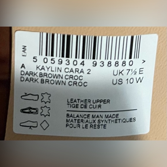 NEW Clarks Kaylin Cara II block comfort heels, Dark Brown faux Crocodile, sz 10 - Picture 6 of 6